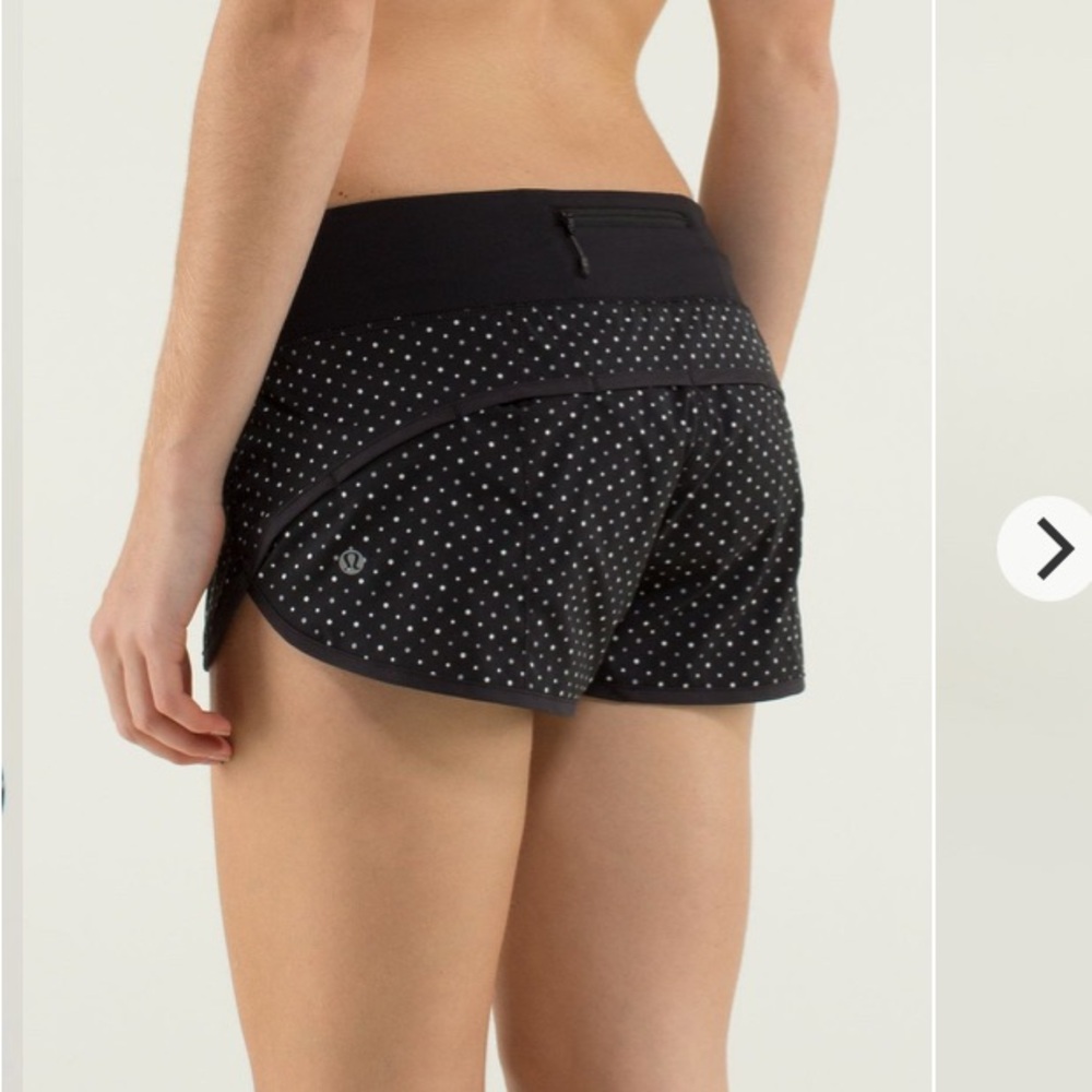 lululemon athletica Black Polka Dot Athletic Shorts